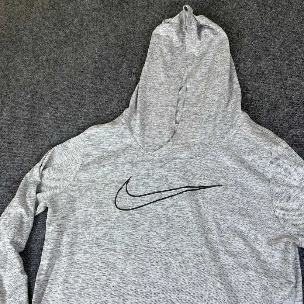 Nike Dry Victory Dri-FIT Hoodie Women Medium Heather Gray Swoosh Logo Activewear
